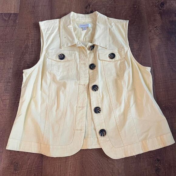Yellow cotton vest - Picture 1 of 3